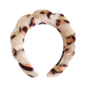 Brown leopard print headband