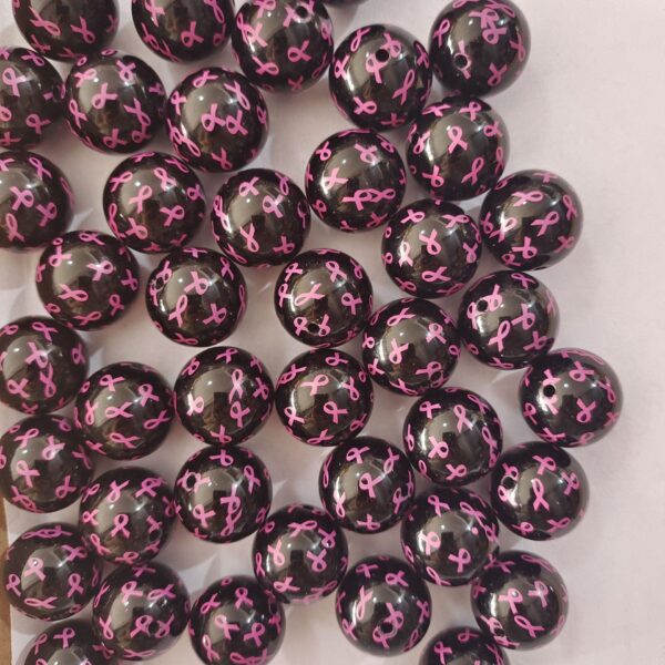 O1CN018FG3la1QErIKfNYSa_2201245431945-0-cib Wholesale 20MM Acrylic Black Bow Print Beads