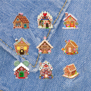 O1CN018I2GKd23GTeJYlgM2__2207689617228-0-cib Wholesale Cartoon Christmas Series Brooches Christmas House Badges