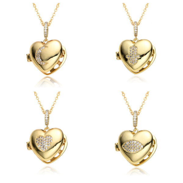 O1CN018I81Z525dxBeuwLVs__2212612967550-0-cib Wholesale Valentine's Day Heart Moon Pentagram Copper Gold Plated Necklace