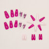 Wholesale Flat Toe Ballet Nail Purple Charm Butterfly Solid Color Gloss Nail Stickers