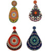 Wholesale Bohemian Style Printed Flowers and Trees Earrings