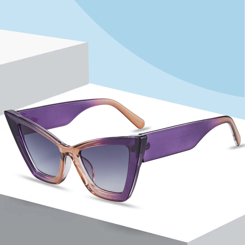 Wholesale Retro Triangular Cat Eye PC Sunglasses