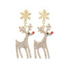 O1CN018LhKE62EtpShLP27G_2206807298803-0-cib Wholesale Christmas Light Luxury Snowflake Elk Earrings