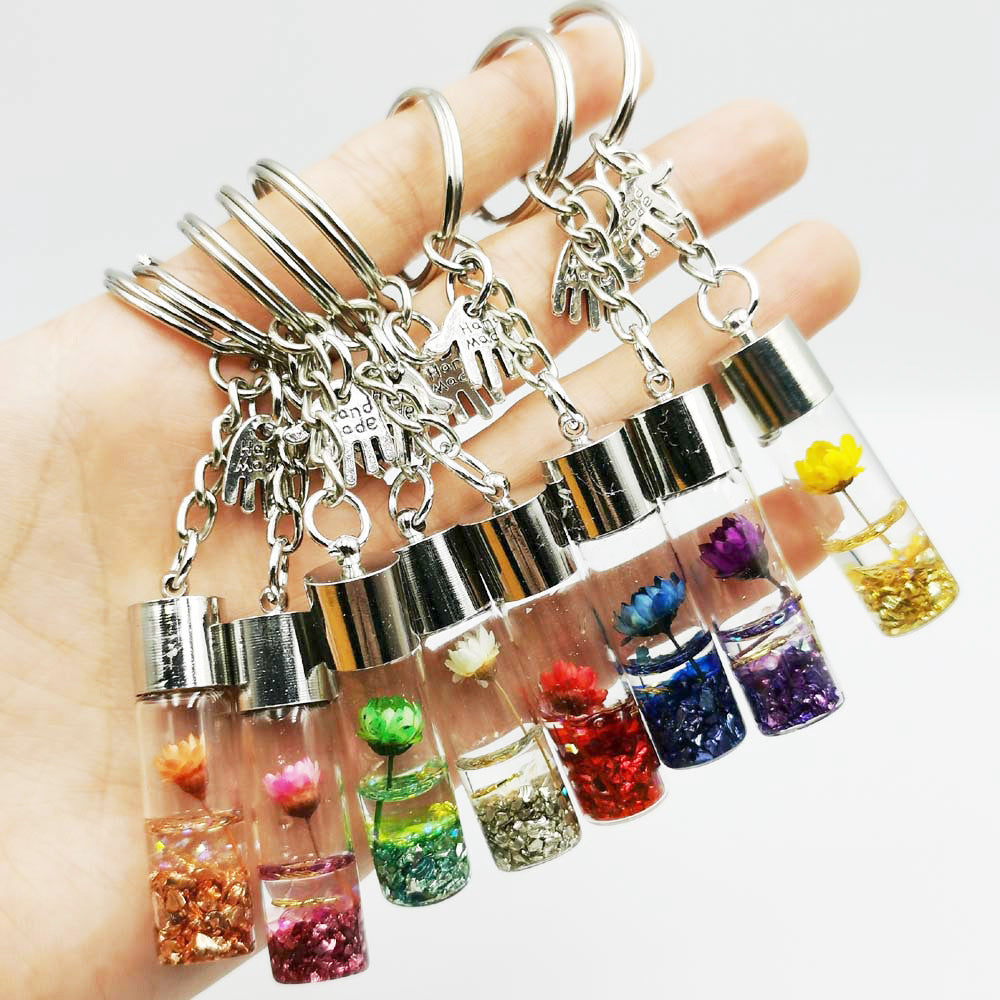 Wholesale Preserved Flower Resin Keychain