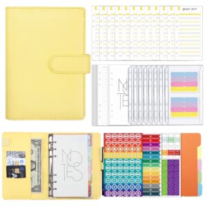 A6 / Macaron High Match-Yellow (Same Color Card 12 Partition Paper 1 Zipper Bag 8 Horizontal Line 4 May Plan 14 8 Labels 2 3 Multifunctional Stickers)