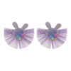 Wholesale Scalloped Tassel Colorful Rabbit Earrings