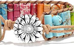 Flower button and bead Stone