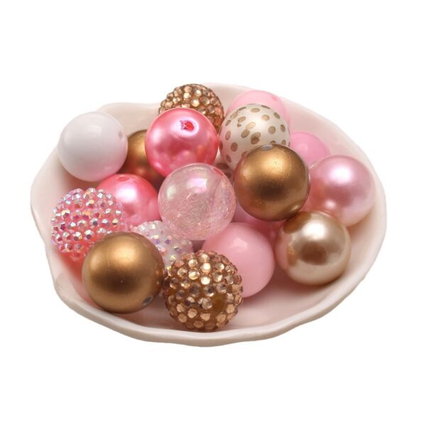 O1CN018NsINM1QErIY4b5d2_2201245431945-0-cib-1 Wholesale 50pcs Pink+gold Print 20MM Acrylic Large Beads