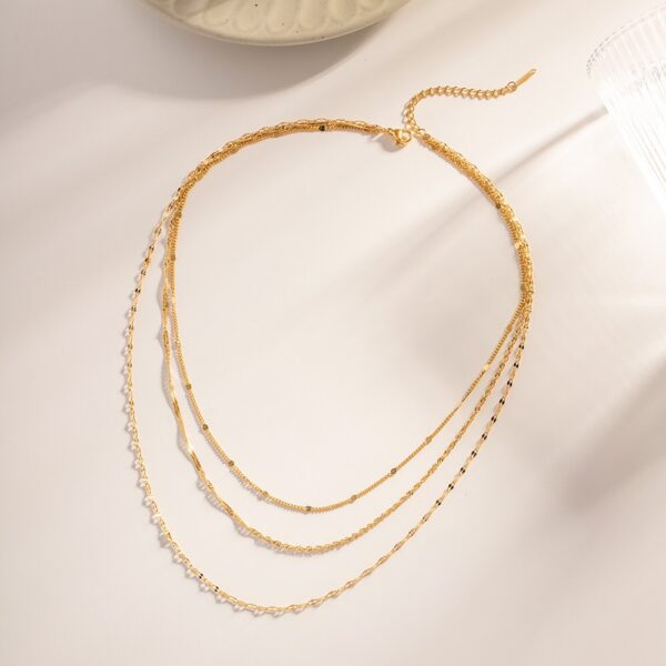 O1CN018O7YN81qQ0uOyA5XO_3379555489-0-cib Wholesale Three Layers of Different Chain Stacking Necklace Clavicle Chain