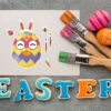 Wholesale Copper Plate Self-adhesive Easter Stickers 12PCS