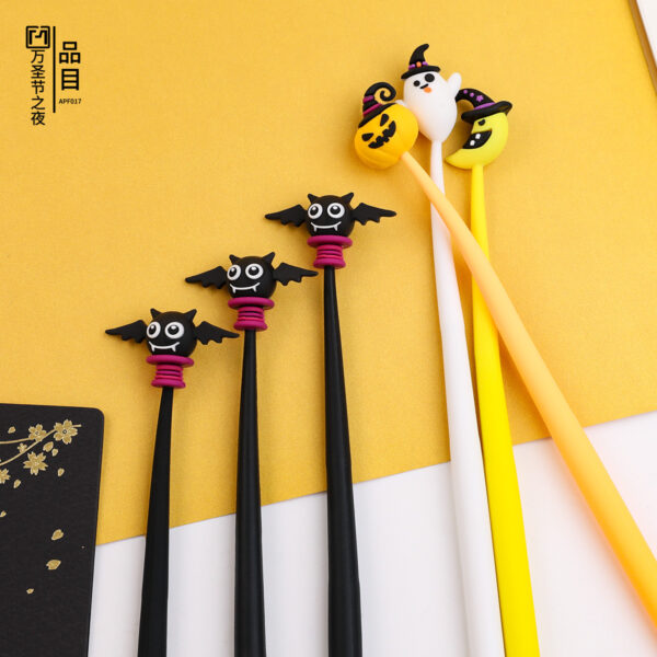 Wholesale Random Black Plastic Gel Pen Halloween Styling Pen