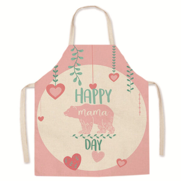Wholesale Mother's Day Printed Apron Anti-Stain Linen Apron Home