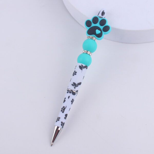 O1CN018UHASe1NrNfBe40Q6_2214899881623-0-cib-1 Wholesale Handmade Bead Pen Cartoon Dog Paw Silicone Ballpoint Pen
