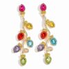 Wholesale Long Colorful Drop Crystal Christmas Light Bulb Earrings