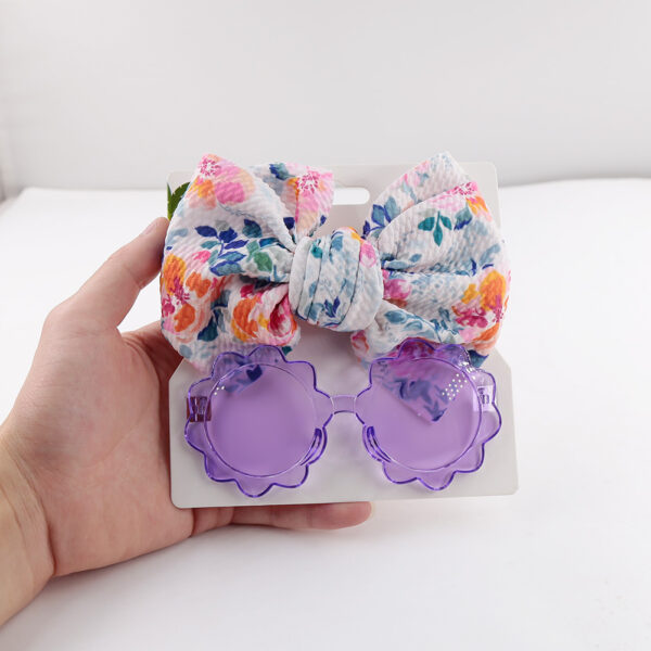 Wholesale Kids Sunglasses Fabric Headband Set