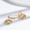 O1CN018W9xyJ1myaK5vg2RC_2215911815023-0-cib Wholesale 18K Real Gold Stainless Steel Round Earrings