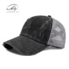 Wholesale Breathable Mesh Washed Distressed Crossover Ponytail Baseball Cap