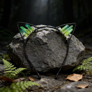 Yellow and green cat ears