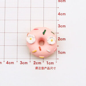 Color needle 2 white flower doughnut