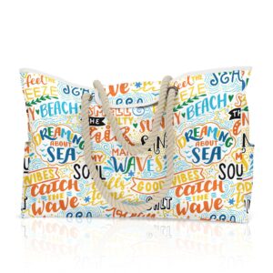 Beach bag-colorful words / Medium