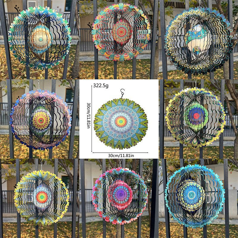 Wholesale 3D Rotating Stainless Steel Wind Chimes