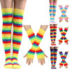 Wholesale Rainbow Striped Over-the-knee High Socks