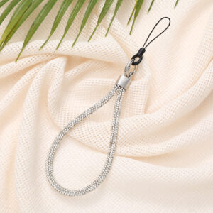 K2647 Diamond mobile phone chain White / 6mm drill chain