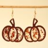 Wholesale Halloween Simple Fashion Personalized Novel Splicing Pumpkin Acrylic Earrings