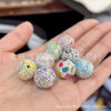 Wholesale Colored Natural Shell Ceramic Mud Diamond Ball Full Diamond 16mm Ball
