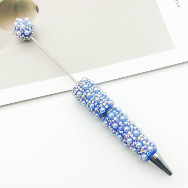 O1CN018d8JCG1WH2vnTRwWP_2215718862762-0-cib Wholesale Full of Diamonds and Pearls Creative Gradient Bead Piercing DIY Ballpoint Pen