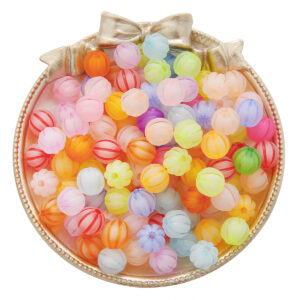 10mm frosted bead medium bead candy color mixed color about 73 / 30 g/bag