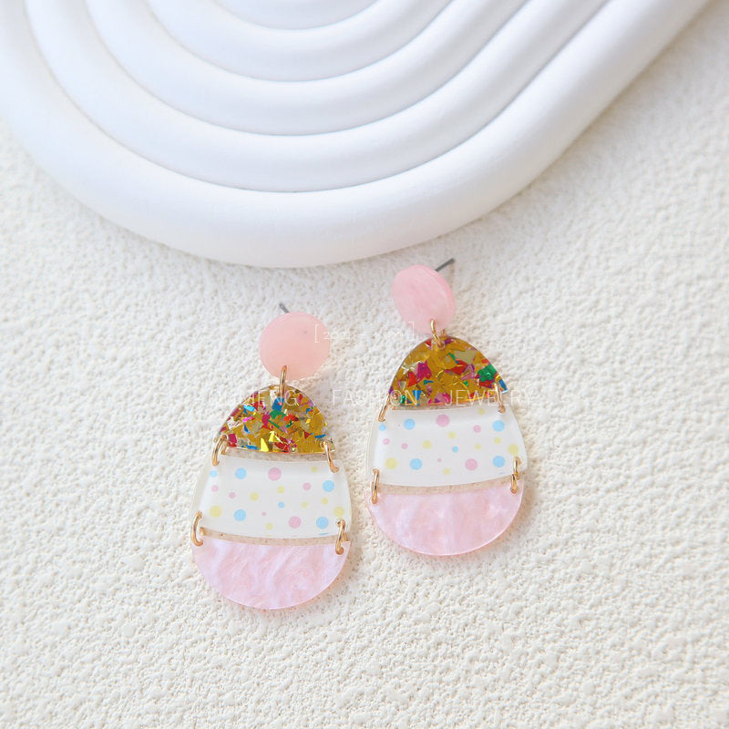 Wholesale Easter Acrylic E Earrings