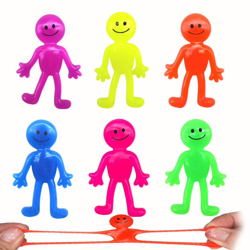 Wholesale TPR Expression Villain Pinch Happy Smiling Face Doll Elastic Stretch Decompression Lala Music Decompression Toy
