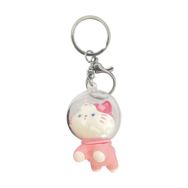 Wholesale Space Cat Figures Silicone Keychains