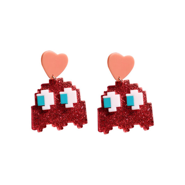 Wholesale Earrings Pixel Wind Acrylic Cute Cartoon