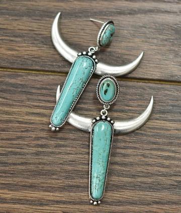 O1CN018iXnGN1TI0kPp4gMA_2206709272358-0-cib Wholesale Sapphire Bull Horn Alloy Earrings