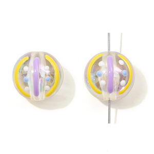 Round bead 16mm aperture about 2.5mm transparent color 1/bag