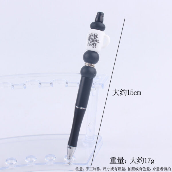 Wholesale Handmade Bead Pen Cartoon Cup Silicone Ballpoint Pen