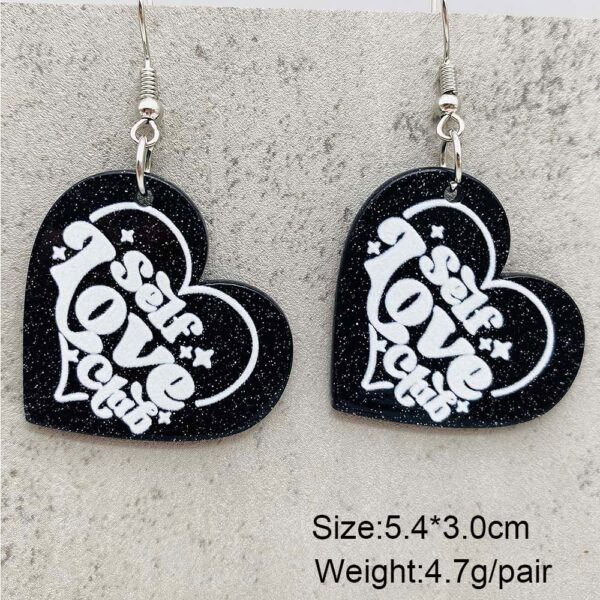 Wholesale Valentine's Day Earrings English Letters LOVE Love Acrylic Earrings