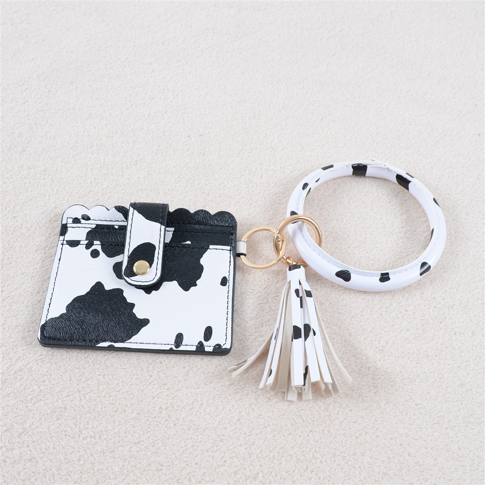 Wholesale Cow print bracelet/wristband/keychain