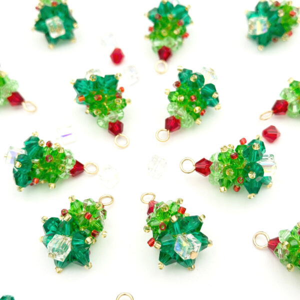 Wholesale Christmas Tree Beaded DIY Woven Earring Pendant