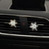 Wholesale Rhinestone Metal Snowflake Car Perfume Decoration Clip