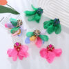 Wholesale Mesh Flower Earrings