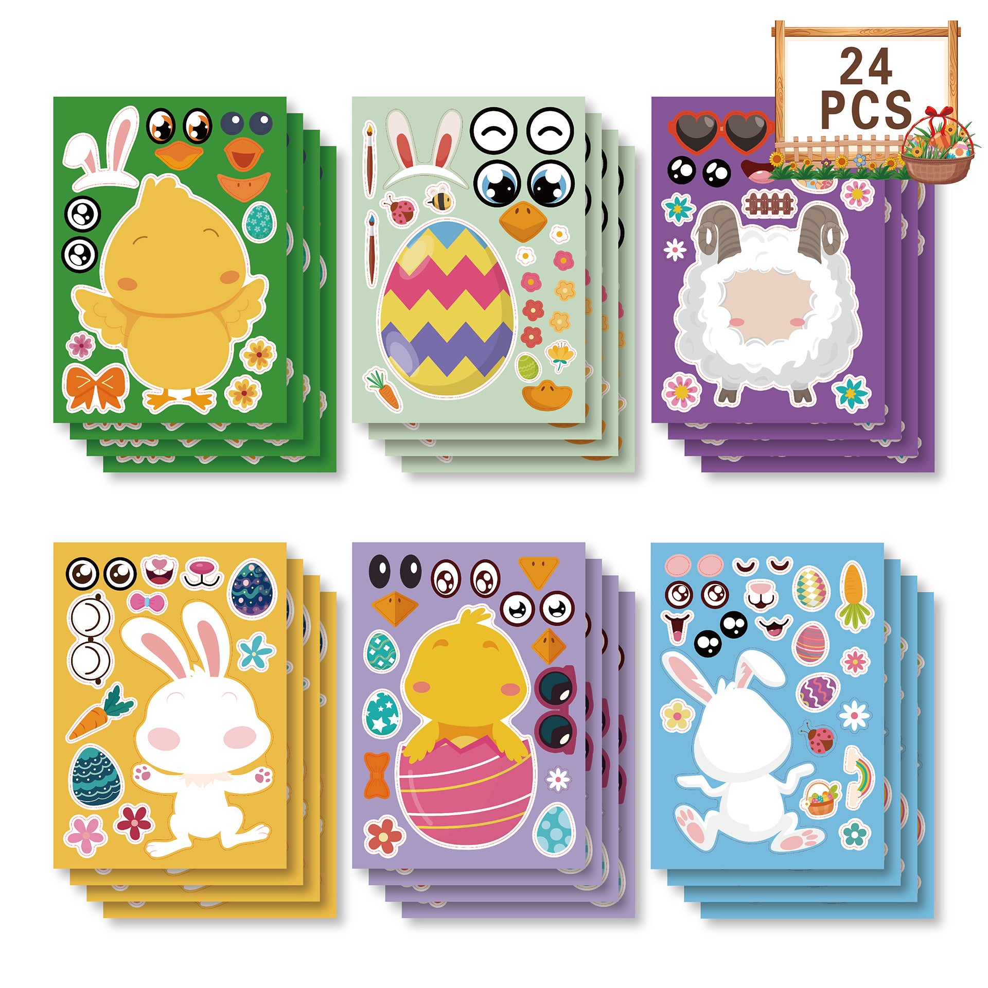 Wholesale Copper Plate Self-adhesive Easter Stickers