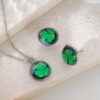 Wholesale St. Patrick's Day Lucky Shamrock Earrings Necklace Set