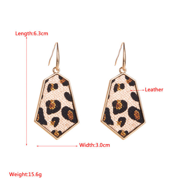 Wholesale Alloy Diamond Super Flash Leather Earrings