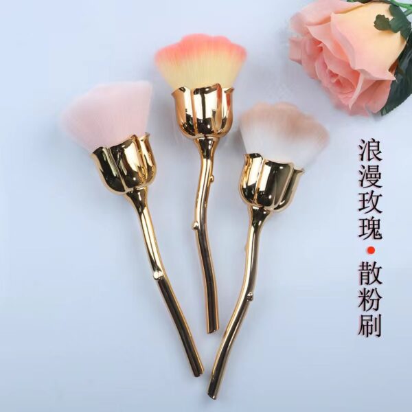Wholesale Rose Flower Large Soft Bristle Makeup Brush