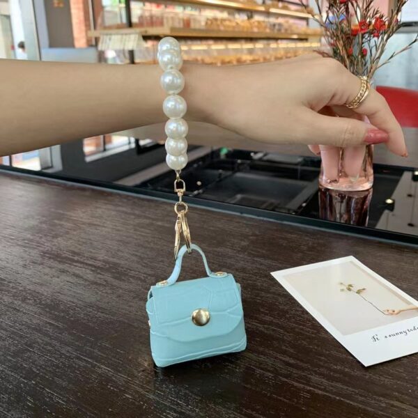 Wholesale Pearl Bags PU Leather Keychains