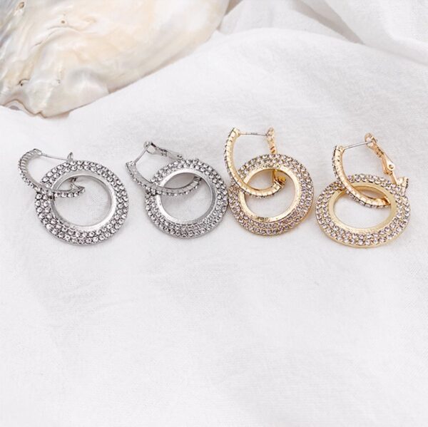 O1CN018tqChh1yaYrGIOObZ_2215209296595-0-cib Wholesale Geometric Circle Full Diamond Earrings